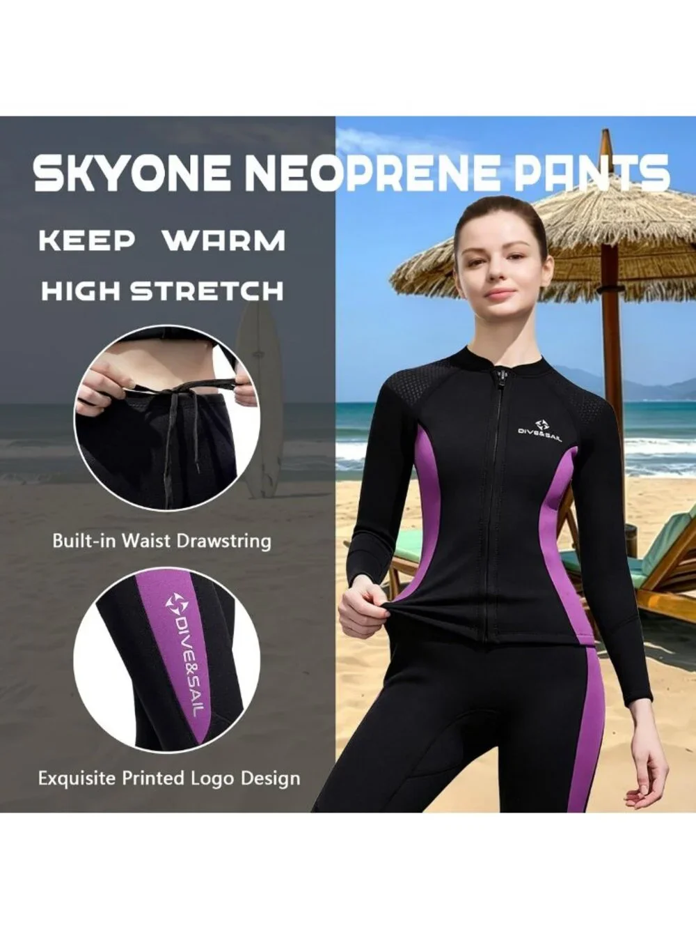 3MM Neoprene Wetsuit Pants for Men & Women - Thermal Swim Leggings for Diving